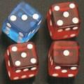 16MM 六面方角透明点数骰