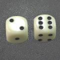 15MM 六面圆角夜光点数骰